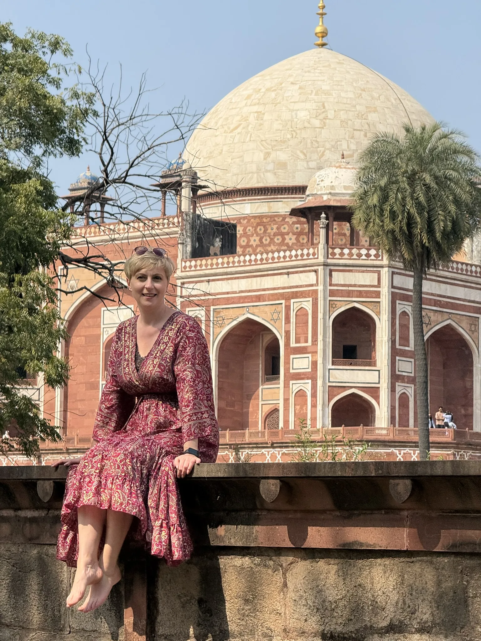 Jeanette at an Indian Monument